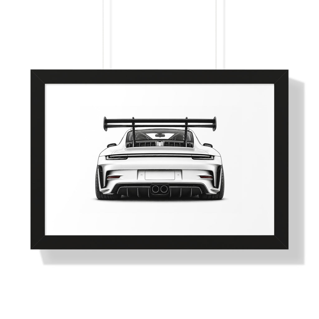 Stanced Euro Super Car - Black and White Canvas Art