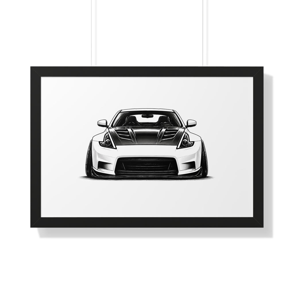 Stanced JDM Show Car - Black and White Canvas Art