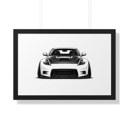 Stanced JDM Show Car - Black and White Canvas Art