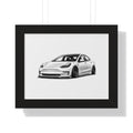 Stanced EV Show Car - Black and White Canvas Art