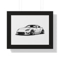 Stanced JDM Show Car - Black and White Canvas Art