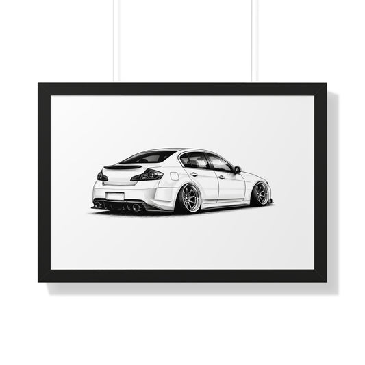 Stanced JDM Show Car - Black and White Canvas Art