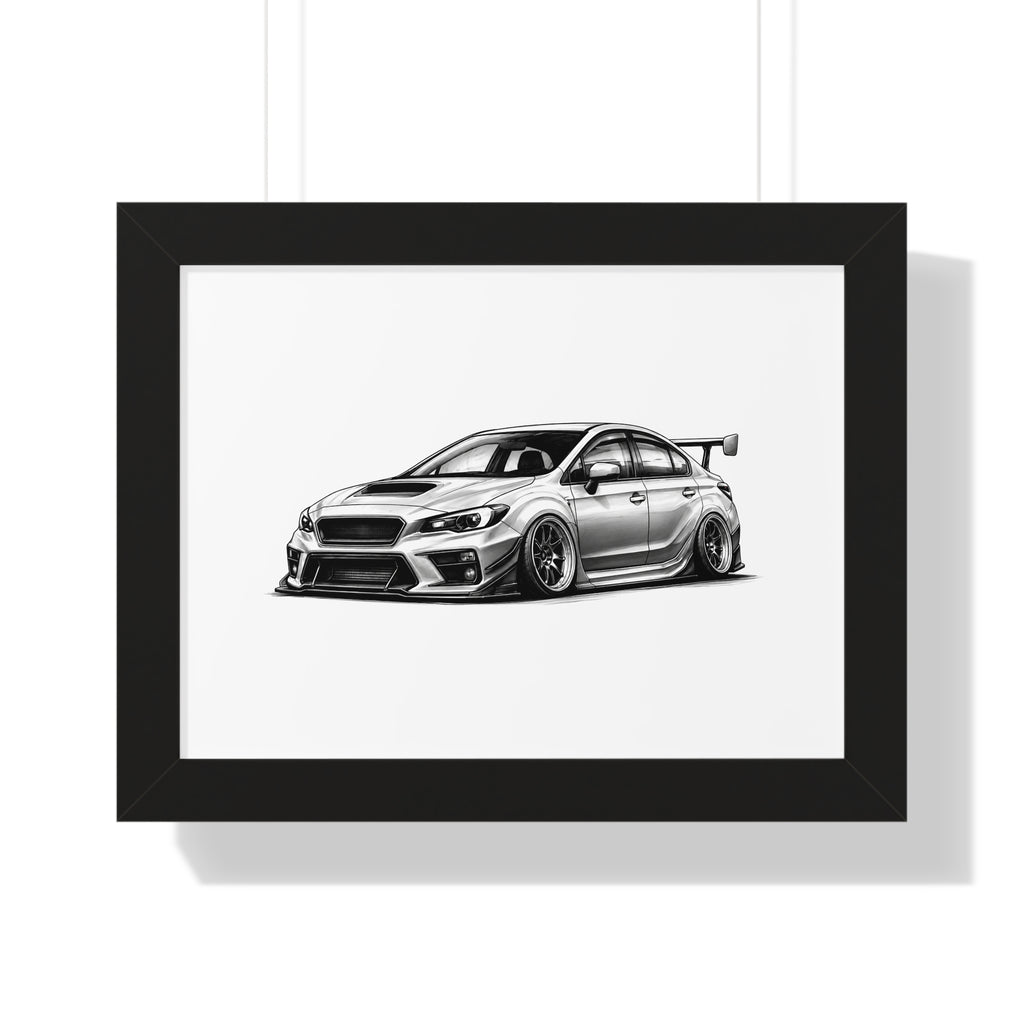 Stanced JDM Show Car - Black and White Canvas Art