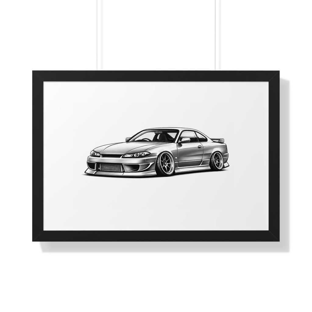 Stanced JDM Show Car - Black and White Canvas Art