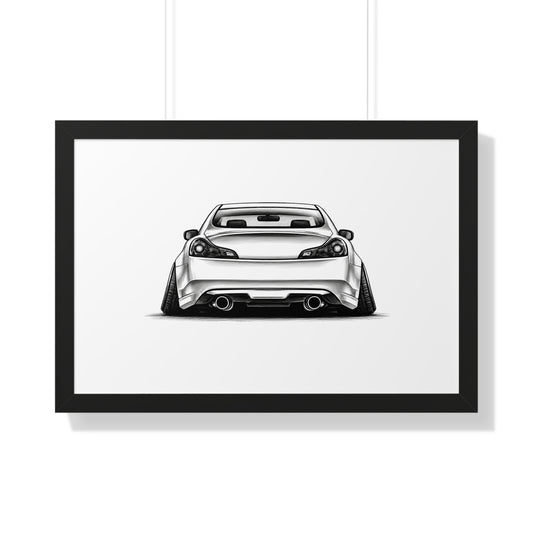 Stanced JDM Show Car - Black and White Canvas Art