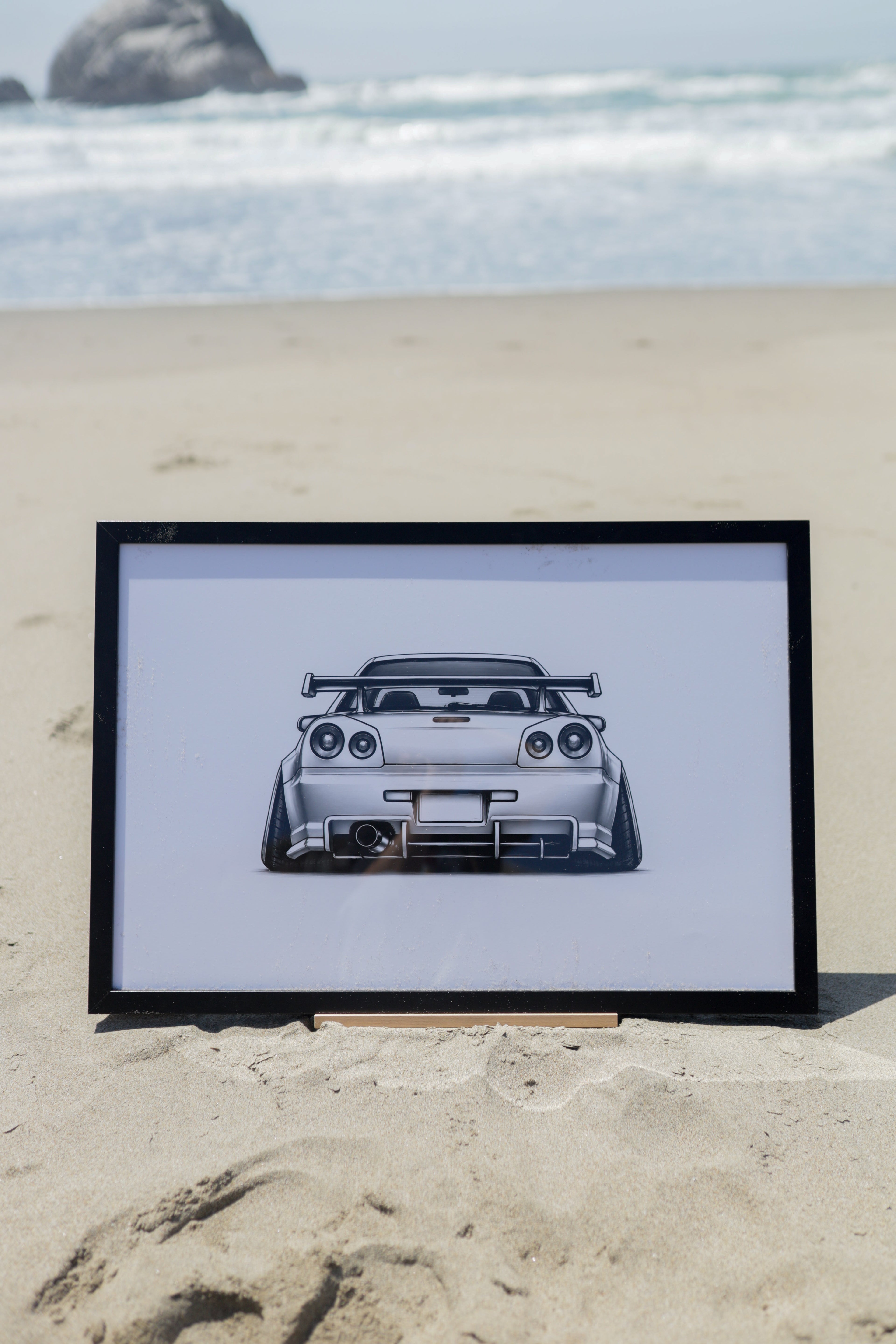 Stanced JDM Legend - Black and White Canvas Art