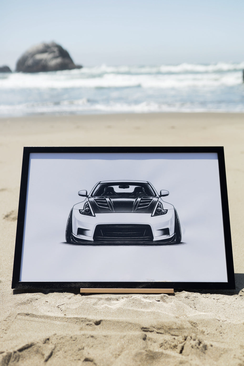 Stanced JDM Show Car - Black and White Canvas Art